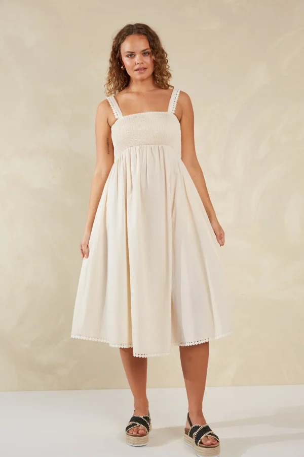 Haven Adelfia Shirred Dress - Cannoli Online