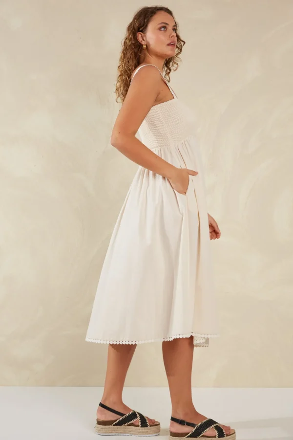 Haven Adelfia Shirred Dress - Cannoli Online