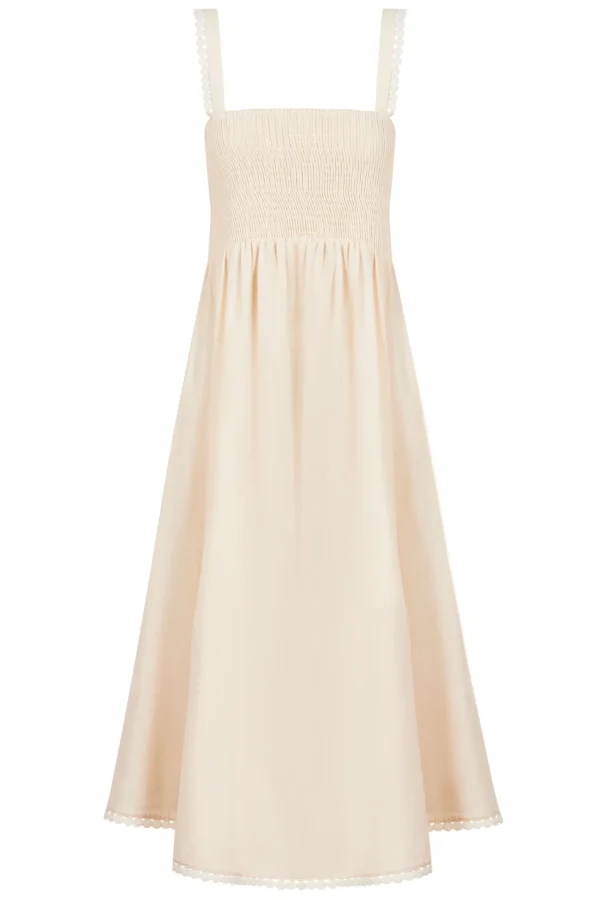 Haven Adelfia Shirred Dress - Cannoli Online