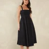 Haven Adelfia Shirred Dress - Domino Clearance