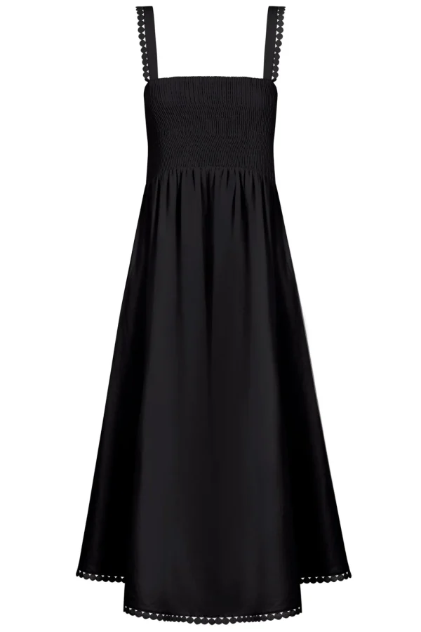 Haven Adelfia Shirred Dress - Domino Clearance