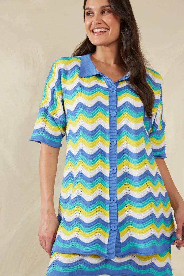 Haven Amalfi Knit Shirt - Gelato Clearance