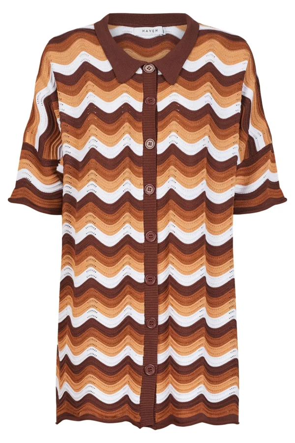 Haven Amalfi Knit Shirt - Tiramisu Fashion