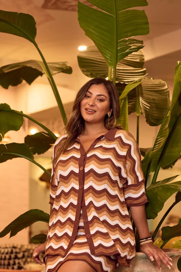 Haven Amalfi Knit Shirt - Tiramisu Fashion