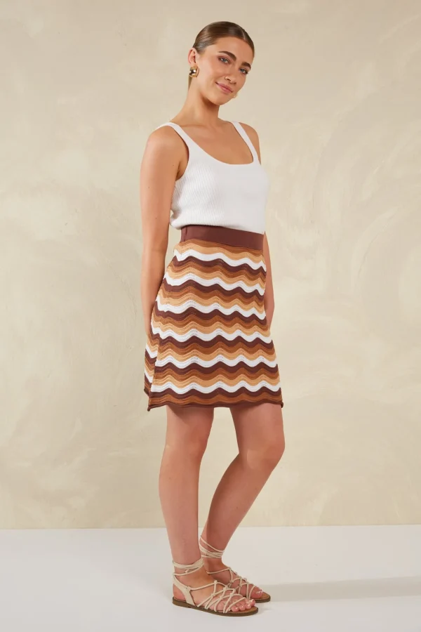 Haven Amalfi Knit Skirt - Tiramisu Hot