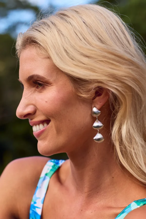Haven Andora Earring - Seashell Silver Clearance