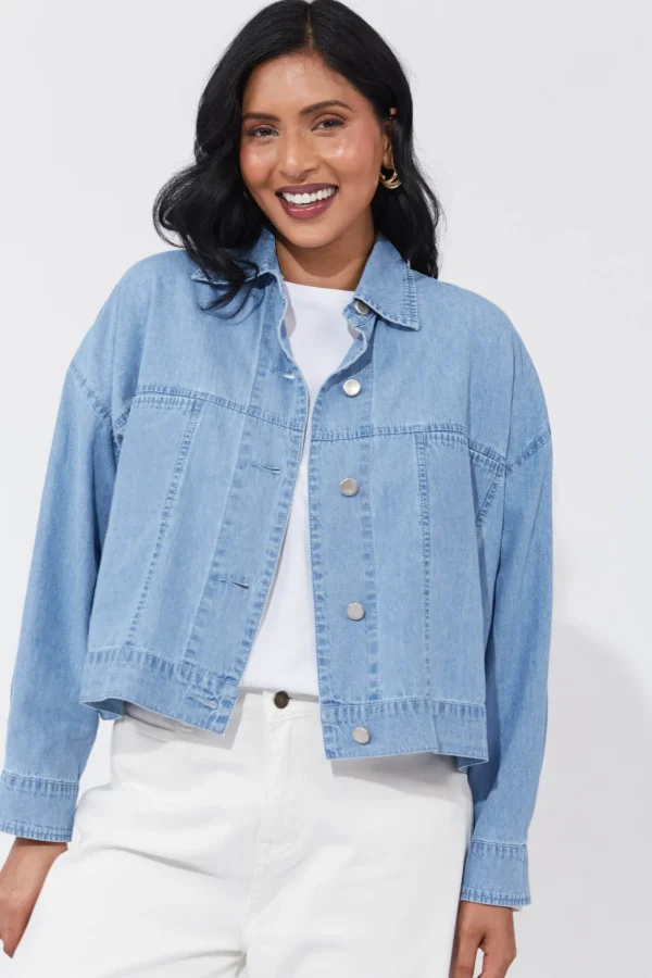 Haven Austin Crop Jacket - Denim Fashion