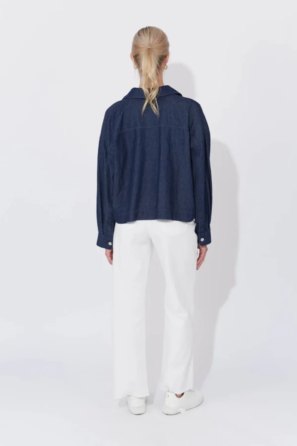 Haven Austin Denim Crop Jacket - Indigo Sale