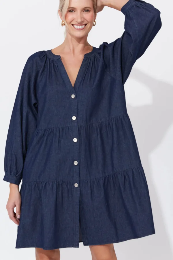 Haven Austin Denim Dress - Indigo Online