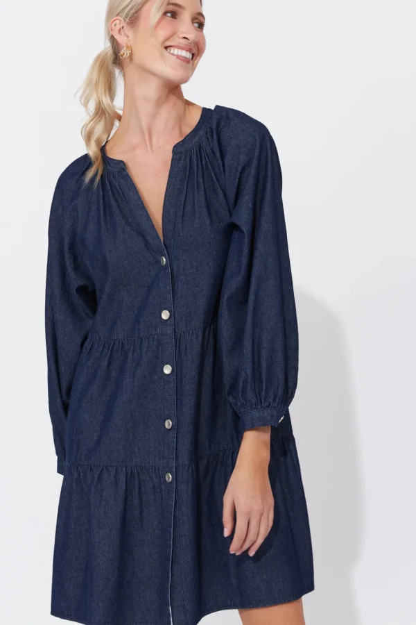 Haven Austin Denim Dress - Indigo Online