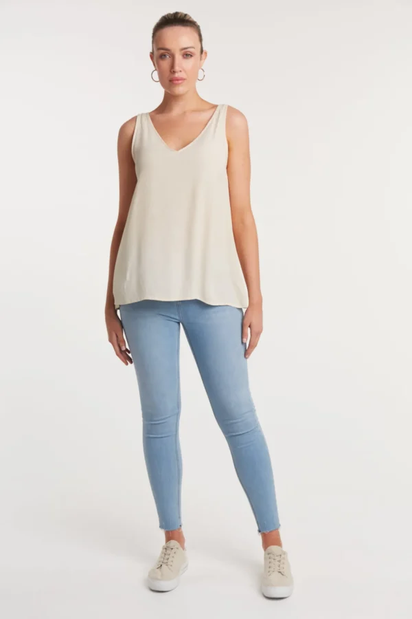 Haven Basic Tank - Bisque Cream Fashion