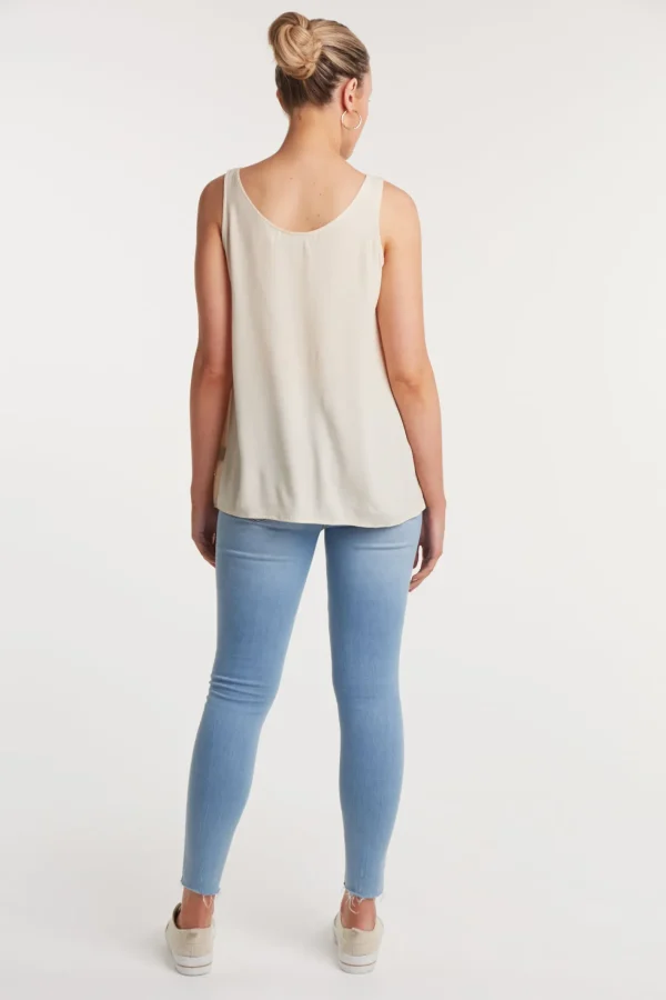 Haven Basic Tank - Bisque Cream Fashion