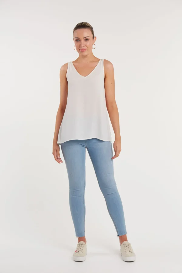 Haven Basic Tank - Ivory White Fashion