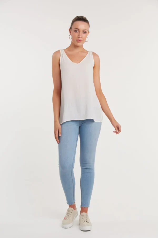 Haven Basic Tank - Ivory White Fashion