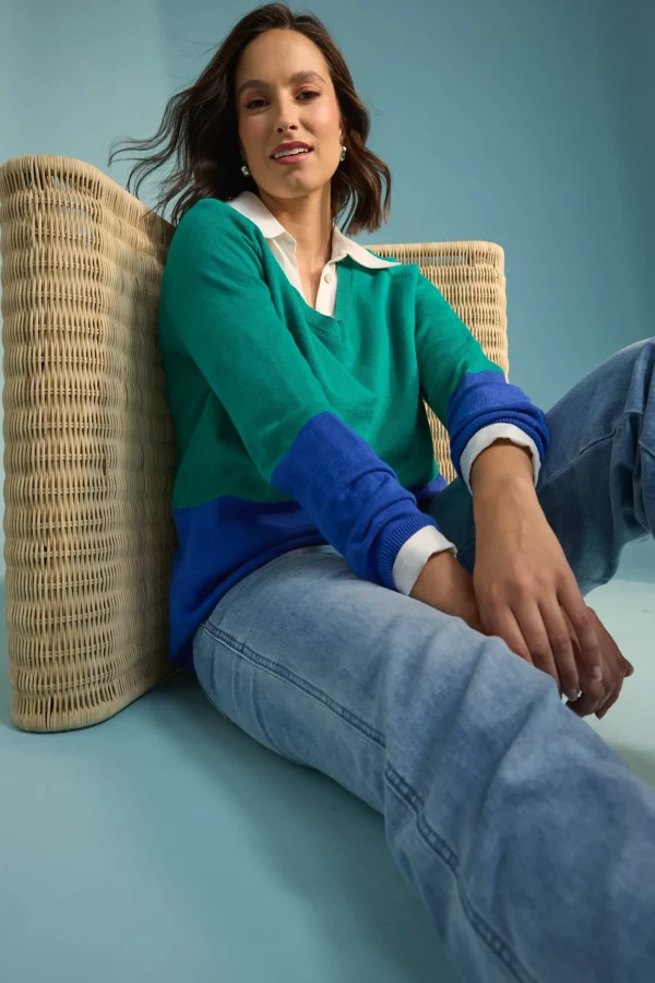 Haven Casablanca Block Knit - Blue/Oasis Discount