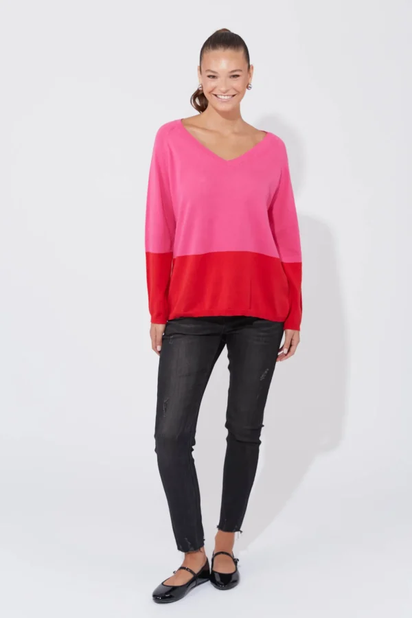 Haven Casablanca Block Knit - Chilli/Pink Best