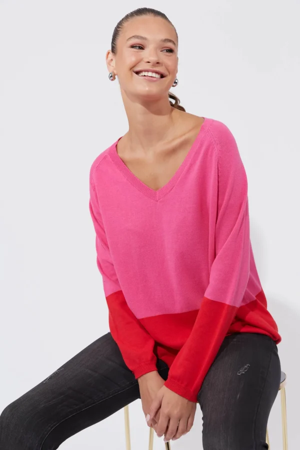 Haven Casablanca Block Knit - Chilli/Pink Best