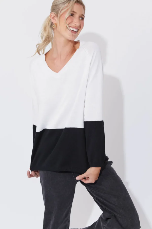 Haven Casablanca Block Knit - White/Kohl New