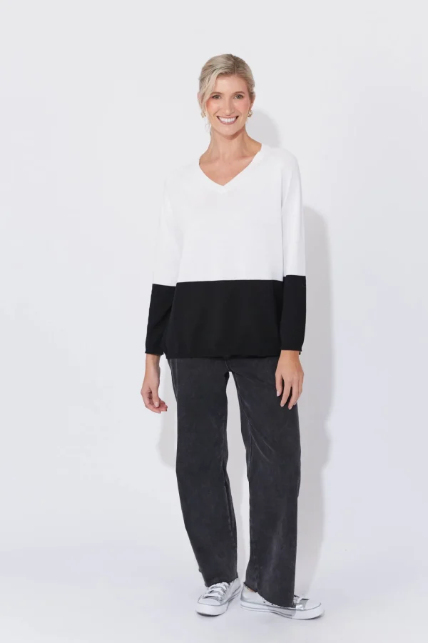 Haven Casablanca Block Knit - White/Kohl New