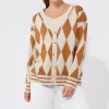 Haven Casablanca Lurex Cardigan - Sand/Dune Hot