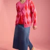 Haven Casablanca Lurex Cardigan - Chilli/Pink Sale