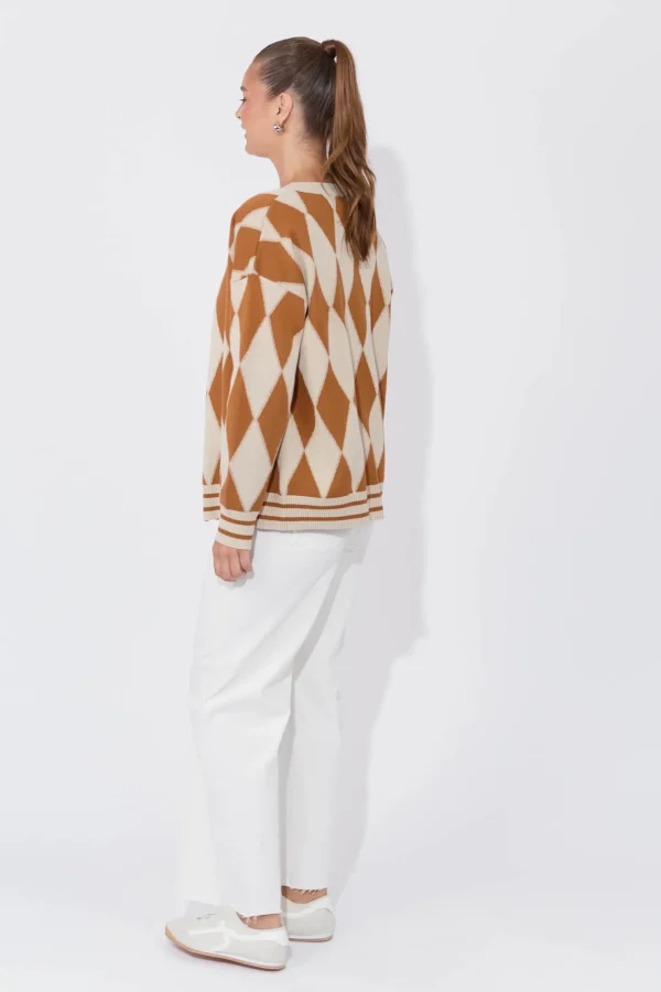 Haven Casablanca Lurex Cardigan - Sand/Dune Hot