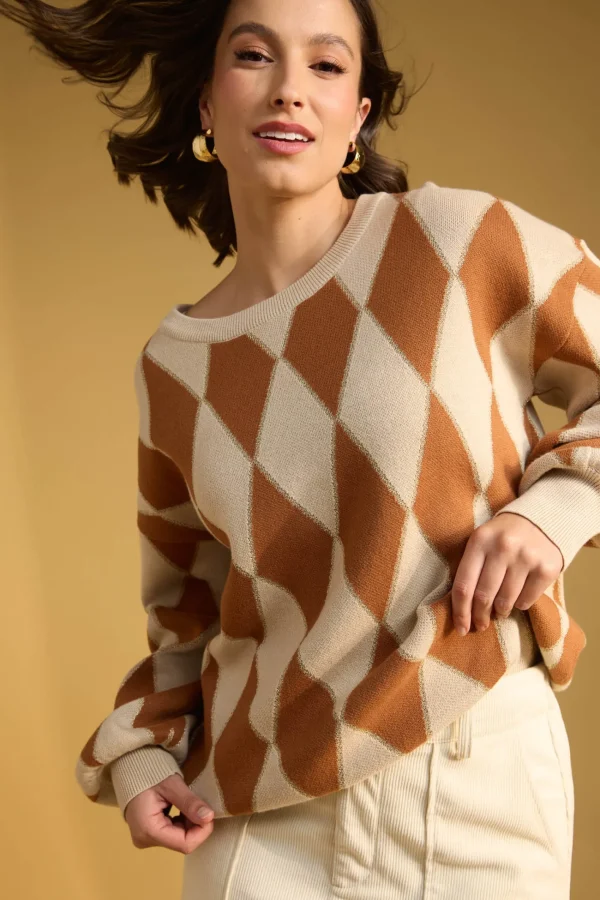 Haven Casablanca Lurex Jumper - Sand/Dune New