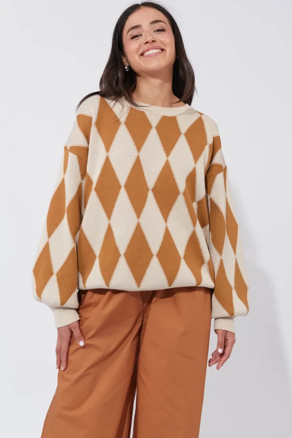 Haven Casablanca Lurex Jumper - Sand/Dune New