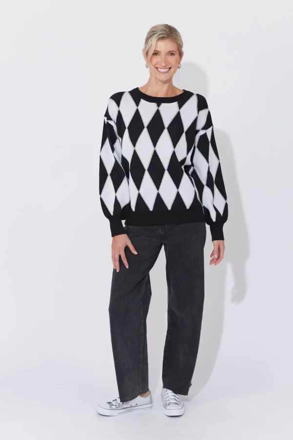Haven Casablanca Lurex Jumper - White/Kohl Outlet