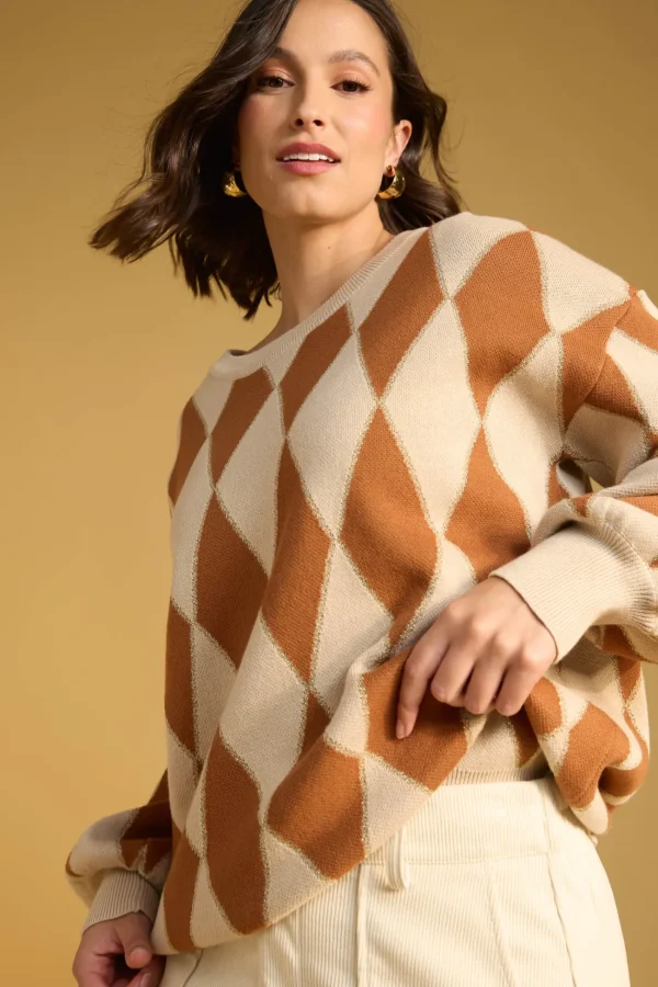 Haven Casablanca Lurex Jumper - Sand/Dune New