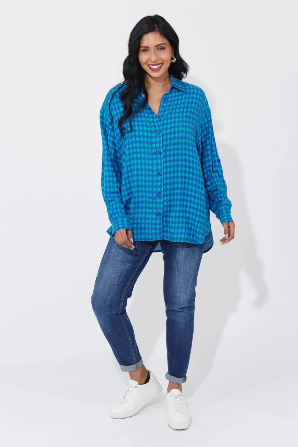 Haven Casablanca Shirt - Blue/Oasis Online