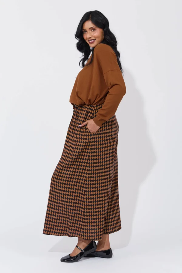 Haven Casablanca Skirt - Kohl/Dune Outlet