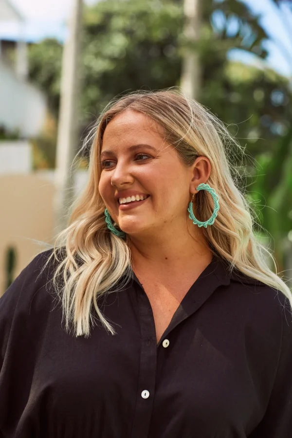 Haven Cayman Hoop Earring - Lime Outlet