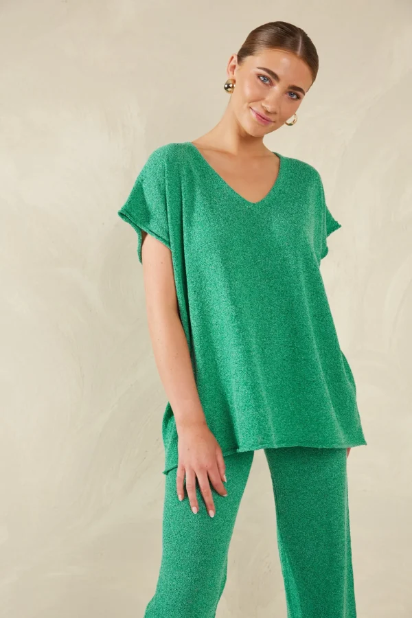 Haven Como Knit Top - Aqua Best