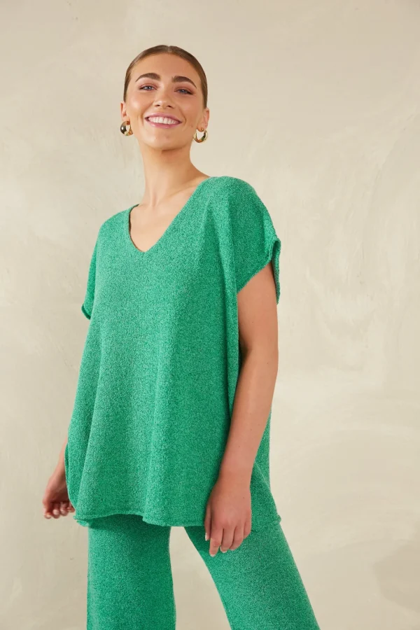 Haven Como Knit Top - Aqua Best