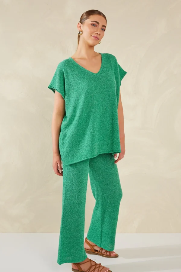 Haven Como Knit Top - Aqua Best