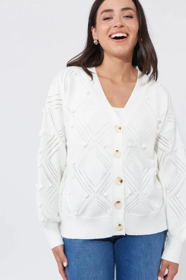 Haven Corfu Cardigan - White Clearance