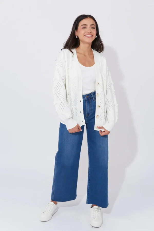 Haven Corfu Cardigan - White Clearance