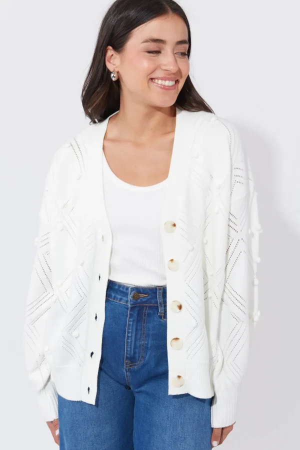 Haven Corfu Cardigan - White Clearance
