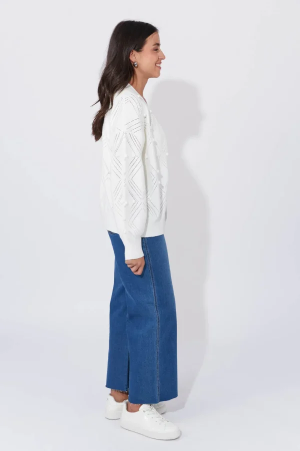 Haven Corfu Cardigan - White Clearance