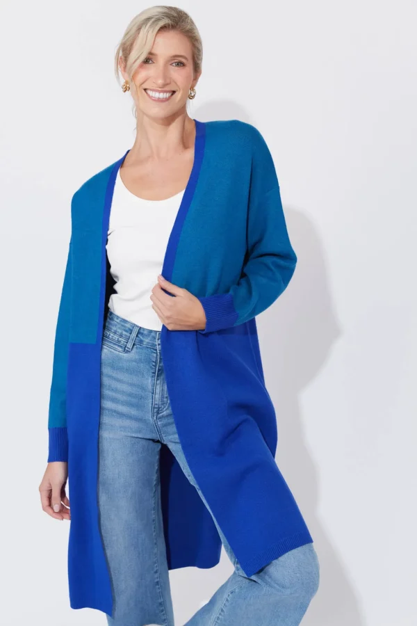 Haven Cyprus Cardigan - Blue/Oasis Clearance