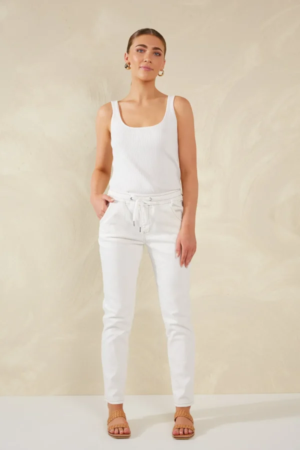 Haven Dalton Denim Pant - White Fashion