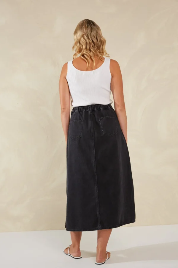 Haven Dalton Denim Skirt - Slate Online