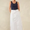 Haven Dalton Denim Skirt - White Outlet