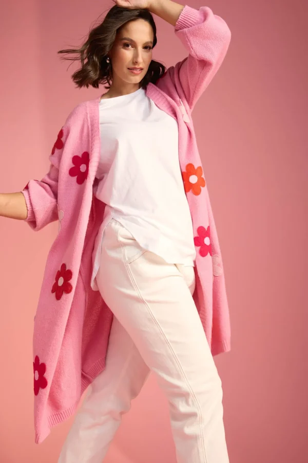Haven Delphi Cardigan - Chilli/Pink Hot