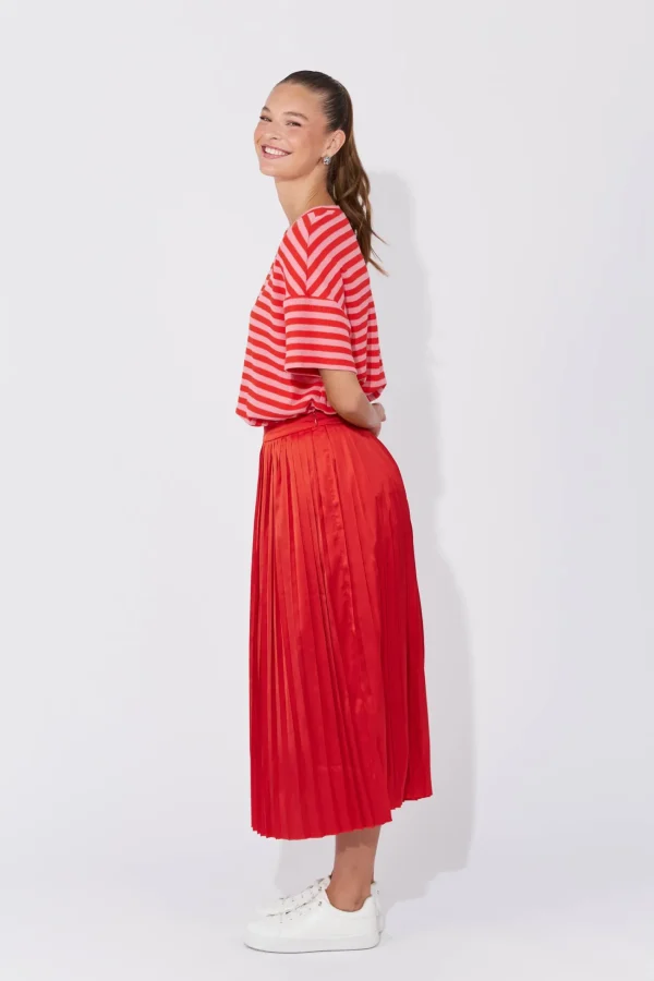 Haven Doha Pleated Skirt - Chilli Sale
