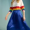 Haven Doha Pleated Skirt - Cobalt New