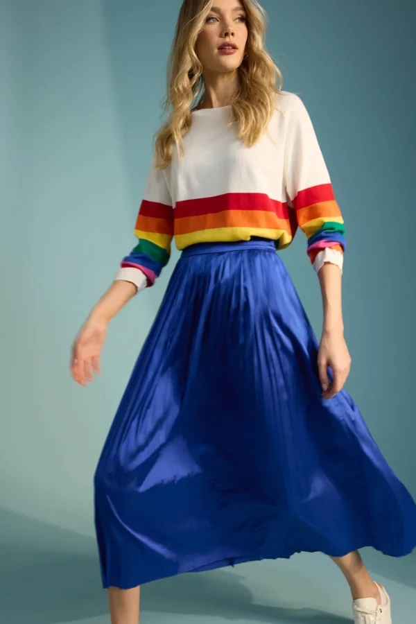 Haven Doha Pleated Skirt - Cobalt New