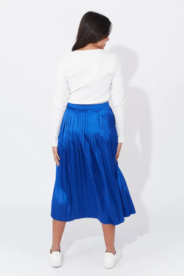 Haven Doha Pleated Skirt - Cobalt New