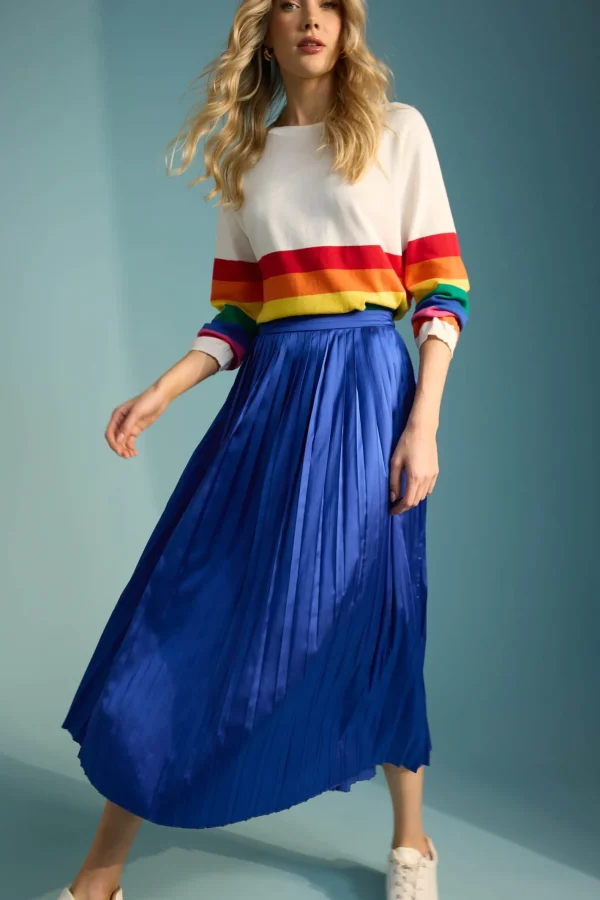 Haven Doha Pleated Skirt - Cobalt New